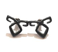 giulyscreations Boucles d'oreilles Lobo Shadowhunters The Mortal Instruments Métal Nickel Free Rune Angelica Noir Angelic Power Saga Série TV Jace Herondale Clary Fantasy Cosplay