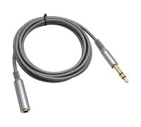 Giuneuow 1/4 Pouce à 6,35 mm Câble Audio Adaptateur Audio Stéréo Câble D'Extension 6,35 mm 1/4 Mâle à 6,35 mm Cordon D'Adaptateur Stéréo Féminin pour les Amplificateurs Guitar Clavier Piano 200cm