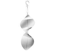Giuneuow 1 Pièce Carillon Éolien Décoratif en Spirale en Métal à Suspendre pour L'Extérieur Carillon Éolien en Spirale 3D Argenté Acier Inoxydable