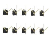 Giuneuow 10 Ensembles de Kits D'Aiguilles de Mouvement D'Horloge à Quartz, Réparation de Mouvement D'Horloge Murale, Pièces de Mécanisme D'Horloge Adaptées au Bricolage