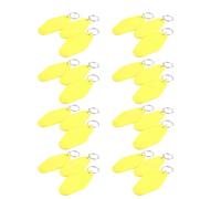 Giuneuow 24 Pcs Vintage Motel Porte-Clés Transfert de Chaleur Porte-Clés Vierges Sublimation en Vrac (Jaune)