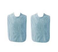 Giuneuow Bavoirs pour Adultes pour et Femmes, Bavoirs en Tissu Éponge Réutilisables pour Personnes Âgées, Bavoirs en Imperméable pour Adultes 2 Pièces