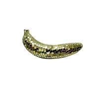 Giuneuow Boule Disco en Forme de Banane Boule Décor à Table Bar Scène Rotative Disco Fruits Décoration Accessoires Or