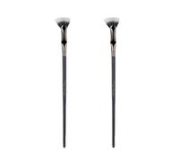 Giuneuow Brosse à Cils Festonnée, Brosse en Éventail pour Cils Outil de Séparation de Cils, Peigne à Cils pour Œil Inférieur Supérieur 2 Pièces
