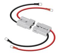 Giuneuow Kit de Connecteur 50A Prise Câbles de Batterie de Calibre 8 de 30 cm Connecteurs Rapides Étanches pour Lifepo4