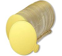 Giuneuow Mini Base de Gâteau Ronde en Carton Doré, Assiette à Gâteau en Mousse, Assiette en Papier à Gâteau 100 PièCes Assiette à Dessert Ronde en Carton