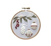 Giuneuow Série de Noël Non Finie, Sac de Point de Croix, Sac de Broderie pour Débutants, Décoration de Maison DIY. Ornements