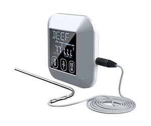 Giuneuow Sondes de Thermomètre de Cuisine à Écran Tactile Numérique Thermomètre à Viande Extérieur Numérique pour Viande Volaille Poisson Sonde Filaire Longue Cuisson dans Poêle Four Fumoir Barbecue