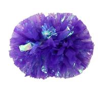 GIUPLOKID Accessoires de Cheerleading : balles colorées, Lot de 6 Pompons Pom-Pom Girl en Plastique Multicolores 36 cm(Deep Purple)