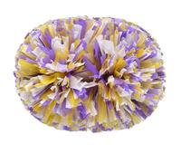 GIUPLOKID Accessoires de Cheerleading : balles colorées, Pompons de Pom-Pom Girl avec poignées en Plastique, lot 4, Multicolores(Select Colour Name)