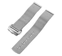 GIUPLOKID bracelet de montre en métal, Bracelet de Montre en Maille d'Acier Inoxydable Argenté 20mm Remplacement Universel Smartwatch 2 pcs