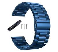 GIUPLOKID bracelet de montre en métal, Stainless Steel Watch Strap 20mm/22mm Quick Release Folding Buckle Multicolor Pack Of 2(Color,22mm)