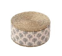 GIUPLOKID Coussin Tatami en Paille, Coussin de Sol méditation futon Rond en Paille 30x20 cm Multicolore(Color 9)