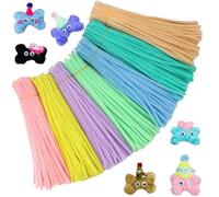 GIUPLOKID Cure-Pipes pour Loisirs créatifs, Cure-Pipes 100 pièces 7 Couleurs 30cm tiges Chenille Bricolage projets Scolaires d'artisanat(Mixed color-700pcs)