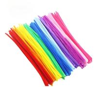 GIUPLOKID Cure-Pipes pour Loisirs créatifs, Cure-Pipes Multicolores en Fausse Fourrure, 100 pièces, Fournitures Artisanales(Mixed Color 100pcs)