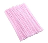 GIUPLOKID Cure-Pipes pour Loisirs créatifs, Cure-Pipes tiges de Chenille Multicolores 100 à 500 pièces, Bricolage Artisanal(Light Pink,200PCS)