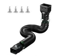 GIUPLOKID Kit d'extension pour Descente d'eaux pluviales, Extension de Descente gouttière rétractable avec vis Multicolore réglable 21 à 58 Pouces(Black)