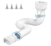 GIUPLOKID Kit d'extension pour Descente d'eaux pluviales, Extension escamotable de Tuyau Descente gouttière Pluie 21-58 Pouces PE Multicolore avec des vis(White)