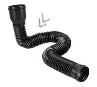 GIUPLOKID Kit d'extension pour Descente d'eaux pluviales, Rallonge de Descente pluviale ABS rétractable 47-150cm Multicolore 7 pcs(Black)