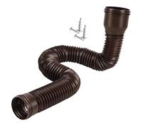 GIUPLOKID Kit d'extension pour Descente d'eaux pluviales, Rallonge de Descente pluviale rétractable Flexible avec vis Multicolore 47 cm-150 cm(Brown)