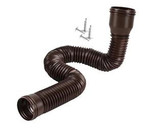 GIUPLOKID Kit d'extension pour Descente d'eaux pluviales, Rallonge de Descente pluviale rétractable Flexible avec vis Multicolore 47 cm-150 cm(Brown)
