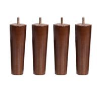 GIUPLOKID Pieds de Meubles en Bois, Pieds de Meubles Remplacement en Bois Massif, Paquet 4 avec boulons à vis M8 5-70cm(Straight,18cm/7.1inch)