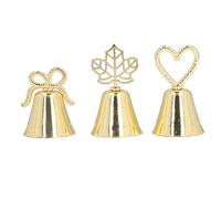 GIUPLOKID Porte-numéros de Table, Lot de 3 Porte-numéros Table en Forme Cloche Fer for Cartes Visite et Photos, Plusieurs Tailles