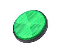 GIUPLOKID Réflecteurs pour poteaux de Portail, Réflecteur Circulaire PP 6cm Multicolore 2 pièces for poteaux de Portail Moto(Green)