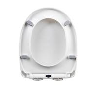 Giural 2E 42x34cm,Abattant WC Frein De Chute Forme D, Lunette WC Abattant De Toilette, Dégagement Rapide, Lunette De Toilette, Blanc