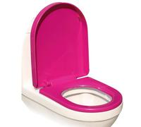 Giural Abattant WC avec Frein De Chute, PP Antibactérien, 36 * 46Cm Abattant De WC Forme De D, Dégagement Rapide, Lunette De WC Universelle,Violet