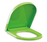 Giural Abattant WC avec Frein De Chute, PP Antibactérien, 36 * 46Cm Abattant De WC Forme De D, Dégagement Rapide, Lunette De WC Universelle,Vert
