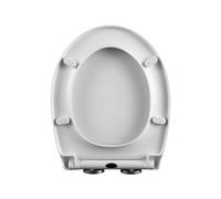 Giural Round Toilet Seat, Soft Close Toilet Seats White with Quick Release for Easy Clean, Top Fixing, Anti-Slip Toilet Lid Oval Shape