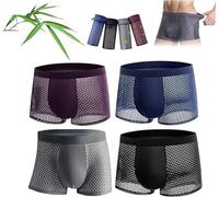 Giurui Boxhero Boxer en fibre de bambou pour homme - Doux et respirant - En nylon respirant, mixte, XL