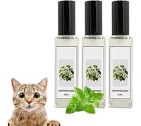 Giurui Herbal Cat Joy Lot de 3 vaporisateurs d'herbe à chat pour chats, spray d'entraînement pour chat avec herbe à chat, soulagement de l'anxiété pour chat, apaisant pour chat