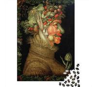 Giuseppe Arcimboldo Puzzles 1000 Pièces pour Adultes, Museums Puzzle Impossible, Casse-tête Art, d'impression Qualité Supérieure Puzzle en Bois, Cadeaux pour Amis