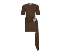 Giuseppe Di Morabito - Asymmetric Draped Short Dress - Femme - Robes - Brun - Taille: 40 FR