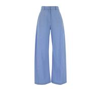 Giuseppe Di Morabito - Pantalon Large en Popeline Poudre - Femme - Pantalons - Bleu - Taille: 40 FR