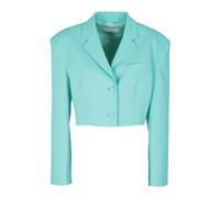 Giuseppe Di Morabito - Satin Cropped Jacket - Femme - Vestes - Bleu - Taille: 38 FR