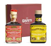 Giuseppe Giusti Ensemble de vinaigre balsamique et d'huile d'olive Gran Deposito Aceto Balsamico Di Modena IGP et huile d'olive extra vierge d'Italie Coffret cadeau Huile pressée à froid et vinaigre
