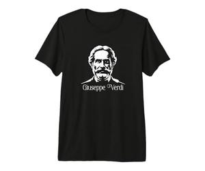 Giuseppe Verdi Silhouette compositeur Musique Classique Opéra T-Shirt Haut de Gamme