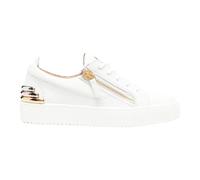 Giuseppe Zanotti - Baskets en cuir à détails zippés - Femme - Chaussures - Blanc - Taille: 41 EU