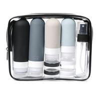 GIUSOBG 17 Pièces 90 + 60ml Flacon Voyage, Kit Voyage Toilette Réutilisable, Flacon Vide Pompe, Flacon de Voyage Pas Facile à Fuir pour Shampoing Gel Douche Lotion