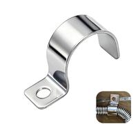 GIUSOBG 25MM Fixation Grillage Rigide sur 20 Pièces Mur Cavalier Cable Electrique Fixation pour Tube Attache de Fixation 304 Acier Inoxydable Epaissi U Tube Pince pour Câble Fils et Tuyaux