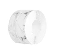 GIUSOBG 5M Plinthe Souple Autoadhésive,Blanc Marbre PVC Joint Douche Plinthe Bande Etancheite Salle de Bain Ruban Adhésif Joint Autocollant,Cuisine les Toilettes Anti-Moisissure Calfeutrage