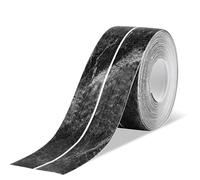 GIUSOBG 5M x 36mm Plinthe Souple Autoadhésive Marbre Noir PVC Joint Douche | Plinthe Bande Etancheite Salle de Bain Ruban Adhésif Joint Autocollant,Cuisine les Toilettes Anti-Moisissure Calfeutrage
