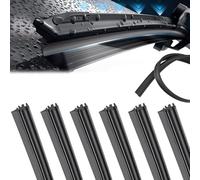 GIUSOBG 6 Pièces Replacement Rubber Wiper Strips, 800 mm Automotive Windscreen Wiper Blades, Wiper Strip D'essuie-Glace de Rechange en Caoutchouc, Convient aux Essuie-Glaces