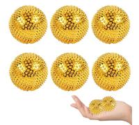 GIUSOBG Balles de Massage,6 Pièces Balles d'acupression,Boules de Massage Magnétiques,Idéal pour Masser mains, Jambes, Chevilles, fesses, Muscles des pieds (or)