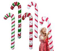GIUSOBG Canne de Noël Gonflable pour Décorations 4 Pièces 90cm Cannes de Noël Gonflables Géantes Réutilisables Ornements de Noel,aux Décorations Jouets pour Enfants