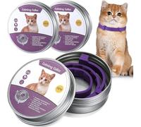 GIUSOBG Collier Antiparasitaire 2 Pièces Collier Anti Puces pour Chat 38-62CM Rduit Le Stress et Les Problèmes Comportementaux