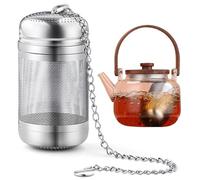 GIUSOBG Infuseur Thé Filtre a Inox Theiere Diffuseur Chaîne et Couvercle | Passoire à Thé Infuseur a The Passoire pour Vrac, Épices Herbes, Café